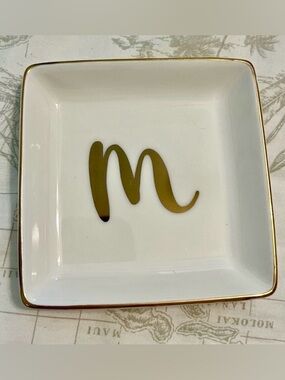 Monogram 'M' Jewelry Dish 💍 NWT